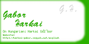gabor harkai business card